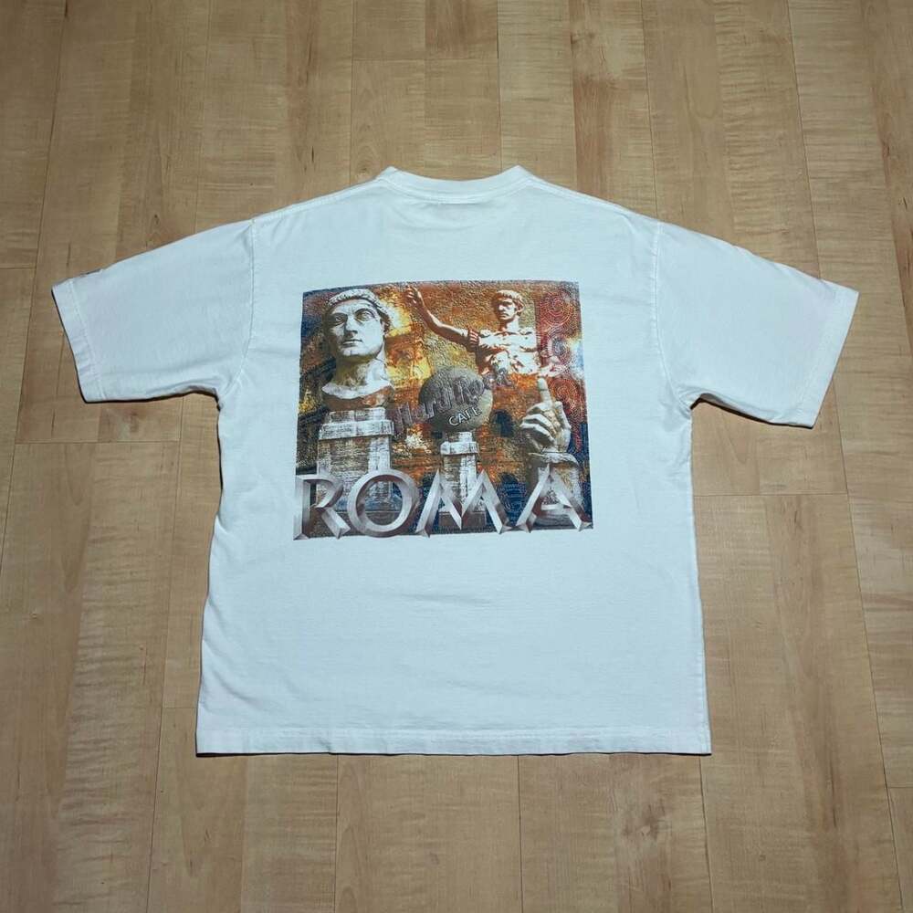 Hard Rock Cafe Rome Roma Classical Statue Graphic T-Shirt Large